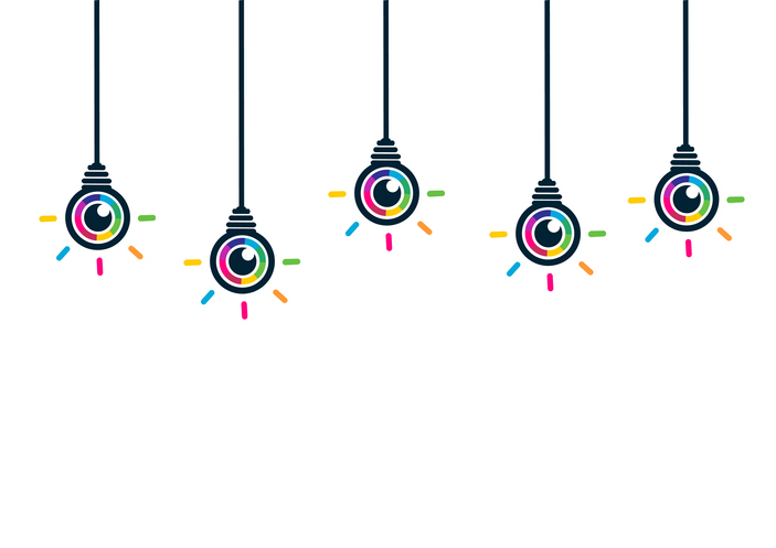 Colorful eye bulbs