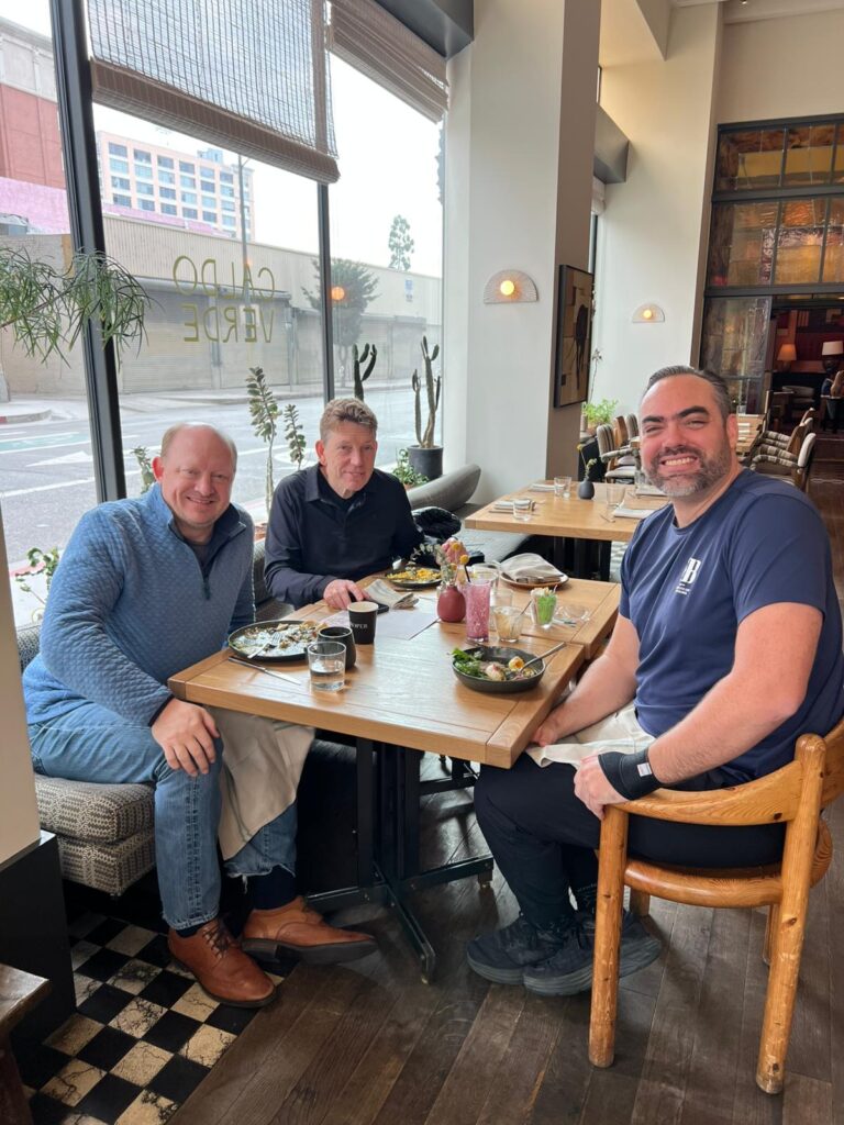 Having lunch with Dr. Thomas Kohnen and Brad Fundingsland 