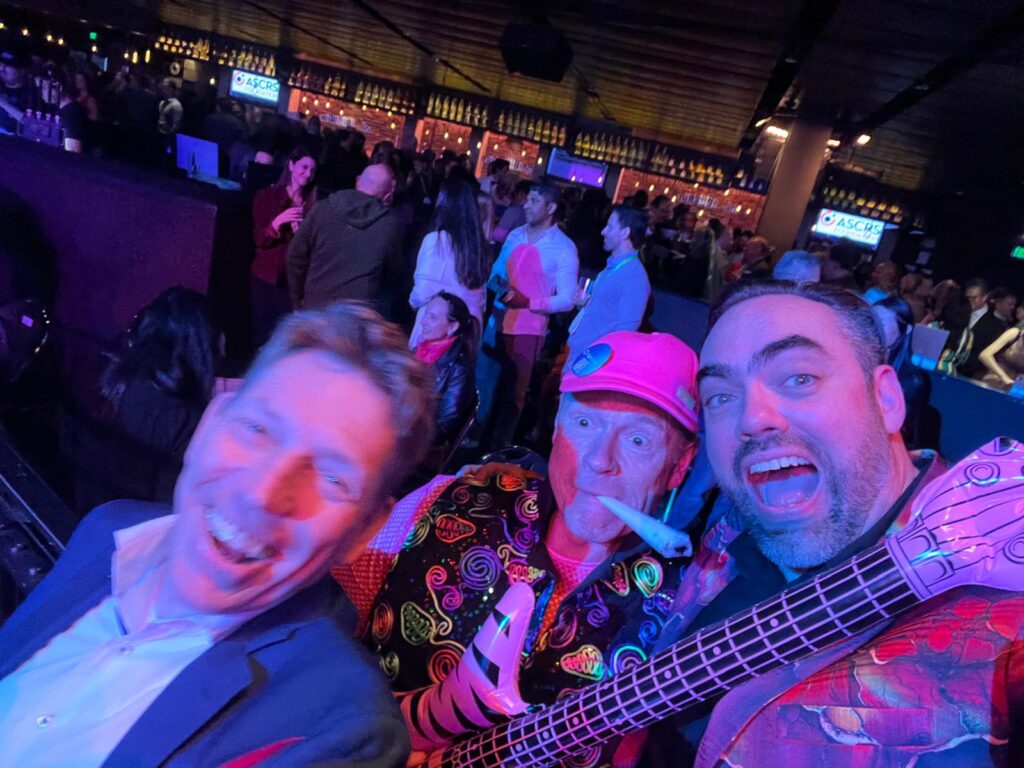 Drs. Burkhard Dick and Thomas Kohnen having fun at Party for Purpose 