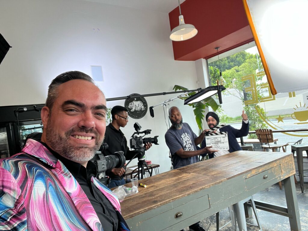 Dr. I.Paul Singh getting ready for a video shooting