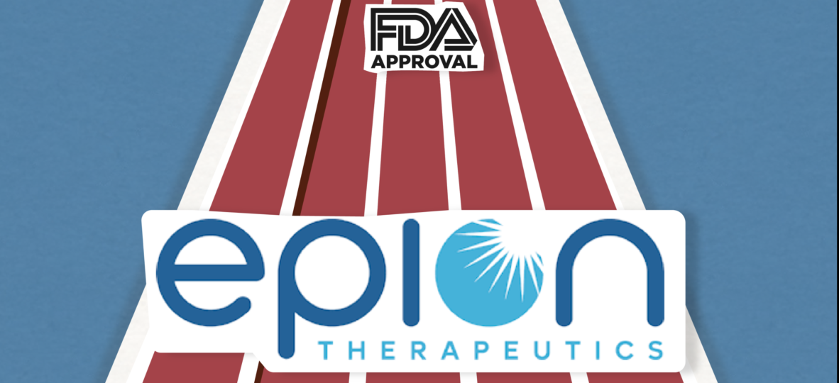 Illustration of arrow and eyes and Epion EpiSmart product